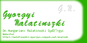 gyorgyi malatinszki business card